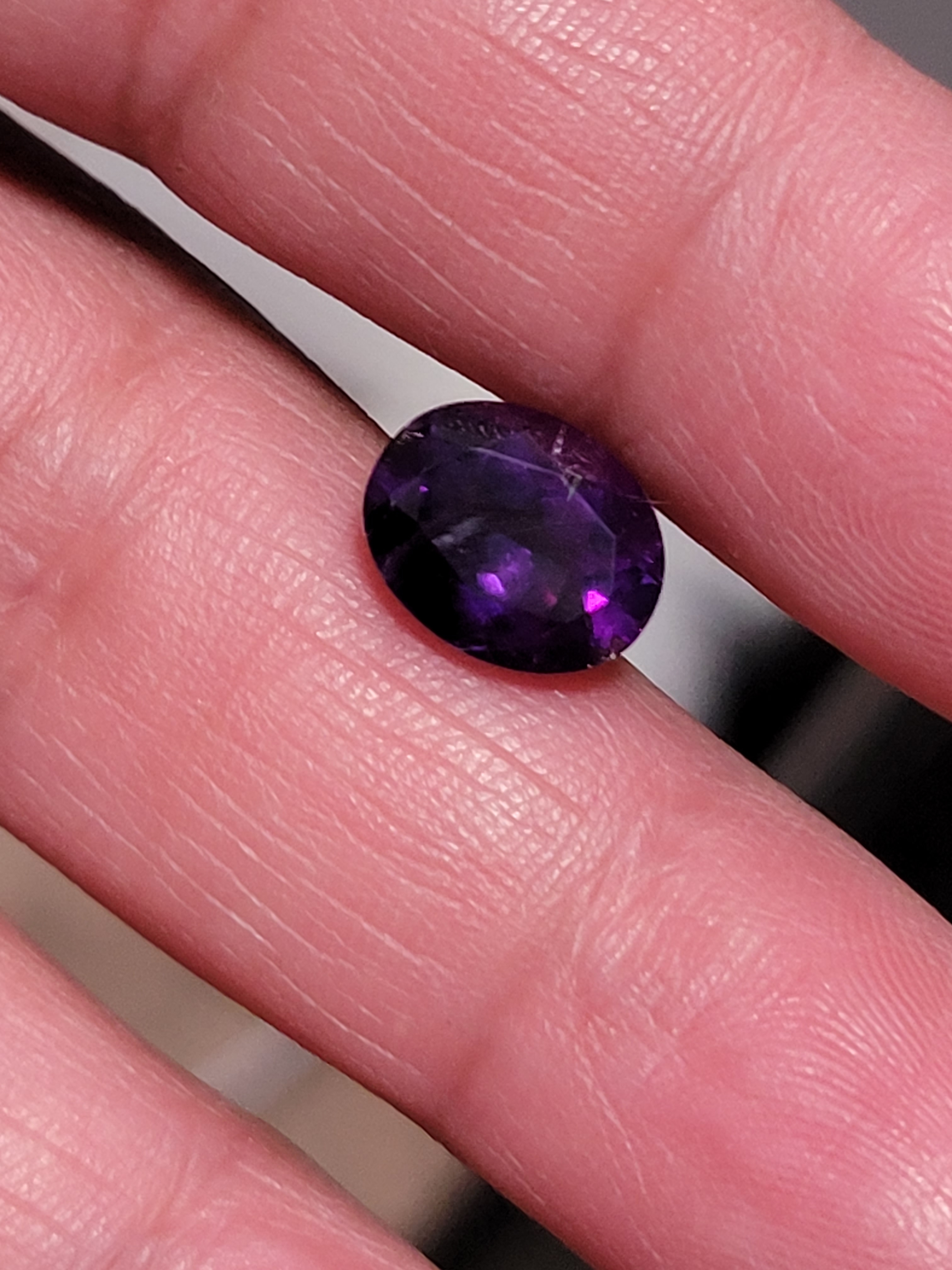 Natural Loose Amethys Dark Siberian Purple Gem